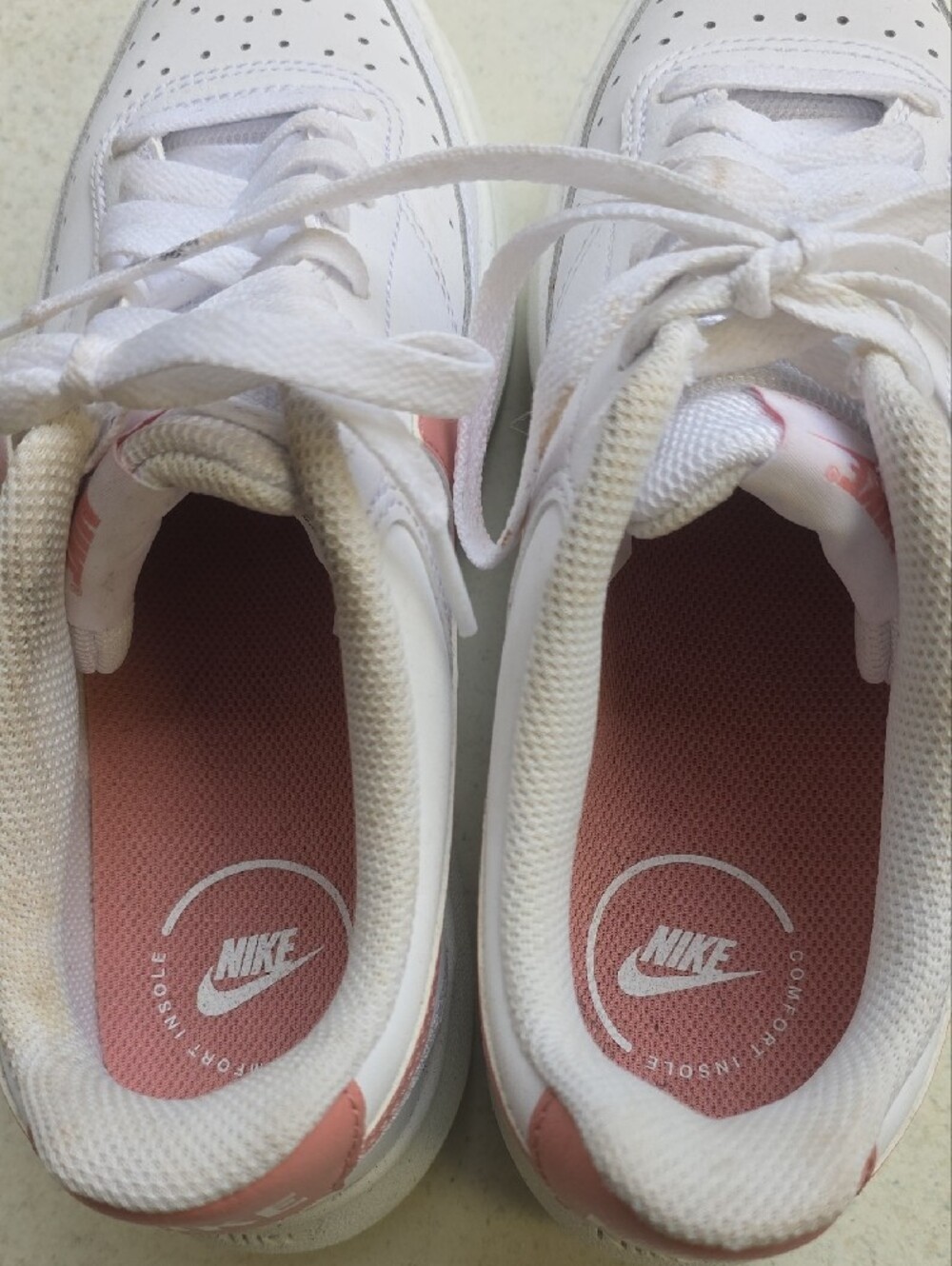 Nike Court Vision Alta Platform Sneakers White Pink Women's Size 9.5 - Picture 10 of 15